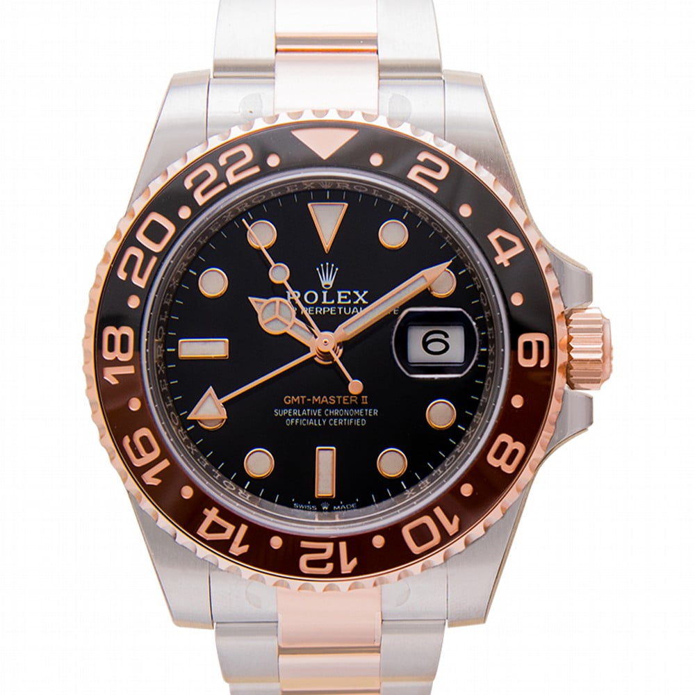 Rolex GMT Master II Black \u0026 Brown Bezel Stainless Steel Automatic Black  Dial Men's Watch 126711CHNR-0002 - Walmart.com