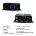 Bluetooth 2Channel Car Stereo Amplifier 400W, LED, Remote, SD/USB