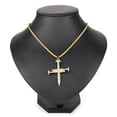 thumbnail image 2 of Crystal Nail Design Gold Plated Christian Cross Jesus Pendant Anti-Tarnish Necklace, Jewelry-265-GP, 2 of 5