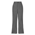 thumbnail image 4 of zaveiop Women's Pants High Waisted Jeans Stretch Loose Fit Colorblock Denim Pants with Pocket (Dark Gray, XXL), 4 of 8