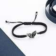 thumbnail image 4 of 2 Pack Butterfly Cremation Bracelet for Ashes Stainless Steel Urn Pendants Keepsake Braided Rope Adjustable Wristband Bangle Memorial Jewelry for Women Girls, 4 of 5