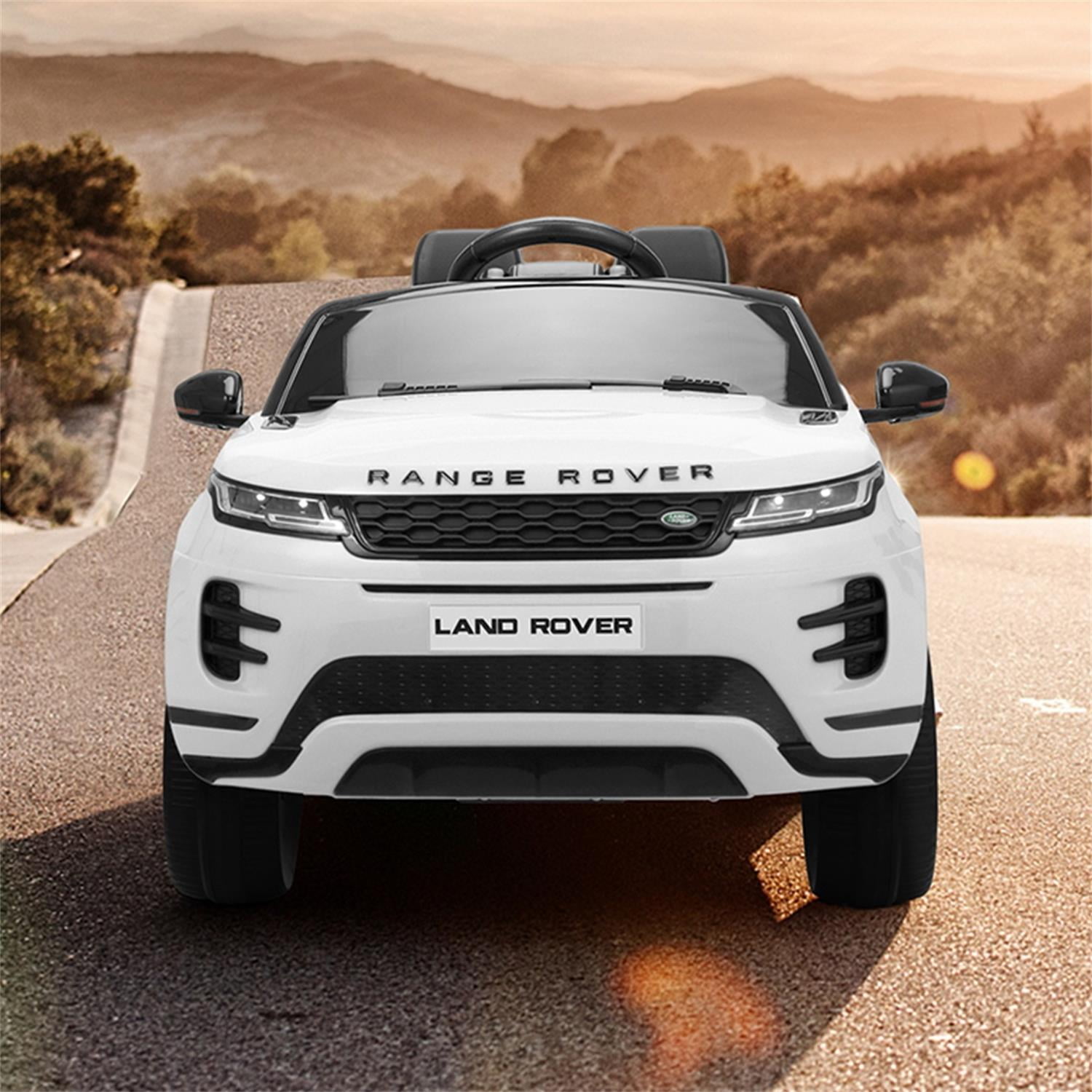 CIPACHO Licensed Land Rover 12V Car for Kids, Ride on Cars with 2.4G Remote Control, Double Doors, LED Lights, White