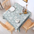 thumbnail image 2 of Pioneer Flower Floral Print Pattern Square Tablecloth, Waterproof Wipeable Spillproof Washable Table Cover for Home Kitchen Party and Daily Decor 42"x42", 2 of 6