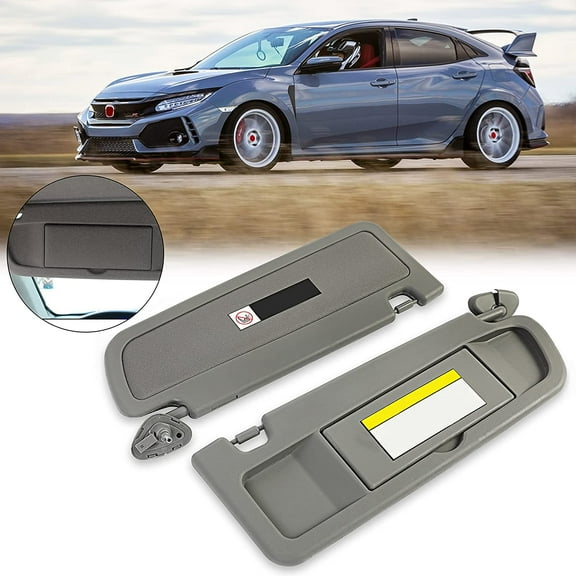 Kojem Pair Sun Visor for 2006-2011 Honda Civic Replace for 83230-SNA-A01ZA 83280-SNA-A01ZA Gray Left & Right