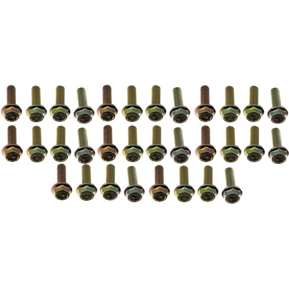 APDTY 134156 Engine Oil Pan Bolt Set Of 32 (M8x1.25x.25)