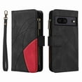 thumbnail image 5 of TECH CIRCLE Wallet Case for Google Pixel 7, Google Pixel 7 Case for Women Men Durable PU Leather Kickstand Magnetic Buckle Flip Folio Strap Wristlet Zipper Card Holder Phone Cases,Black, 5 of 7
