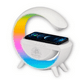 thumbnail image 1 of Bocina Bluetooth Genérica con Cargador Inalámbrico y Lámpara Color Blanco, 1 of 7