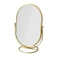 thumbnail image 3 of Desktop Stand Mirror Desktop Standing Mirror Vanity Round Mirror Rotating Modern Dressing Table Mirror for Dormitory Dresser Golden, 3 of 8