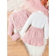 thumbnail image 3 of Bslissey Little Girls 4Pcs Fall Outfits Toddler Long Sleeve Tweed Jacket + Mock Neck Tops + Mini Skirt + Bag Sets Kids Spring Casual Daily Clothes 4T 5T 6T 7T, 3 of 6