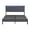 Dark Gray 1#, variant on PAPROOS Full Bed Frame with Storage Headboard and Charging Station, Full Size Upholstered Platform Bed, No Box Spring Needed, Light Gray