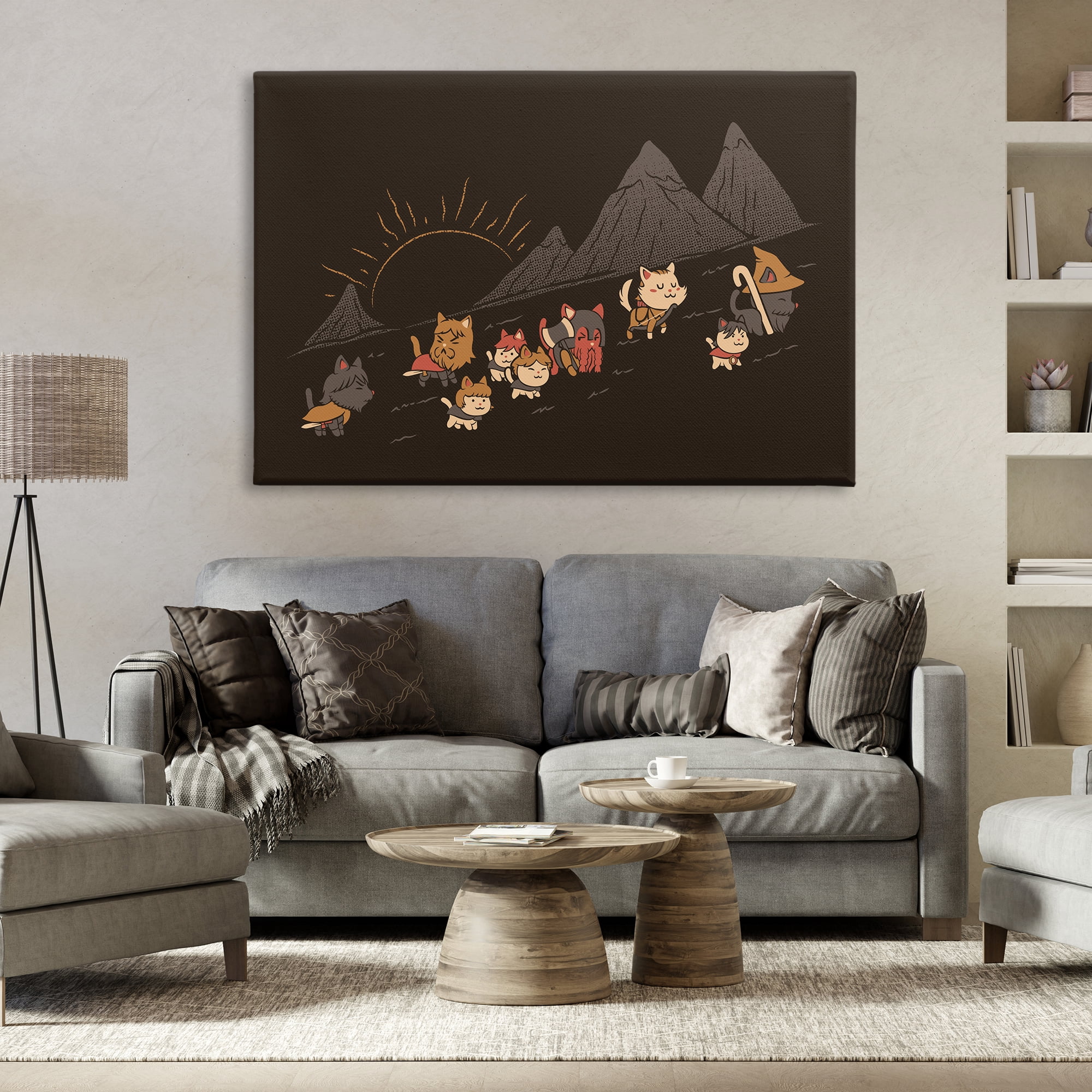 Stupell Industries Iconic Furrowship Of Ring Cats Canvas Wall Art, design by Tobe Fonseca