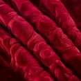 thumbnail image 5 of Townhouse Super Soft Floral Embossing Weighted Blankets Solid Design Warm Heavy Blanket, 1 ply Jumbo Size (Burgundy), 5 of 8