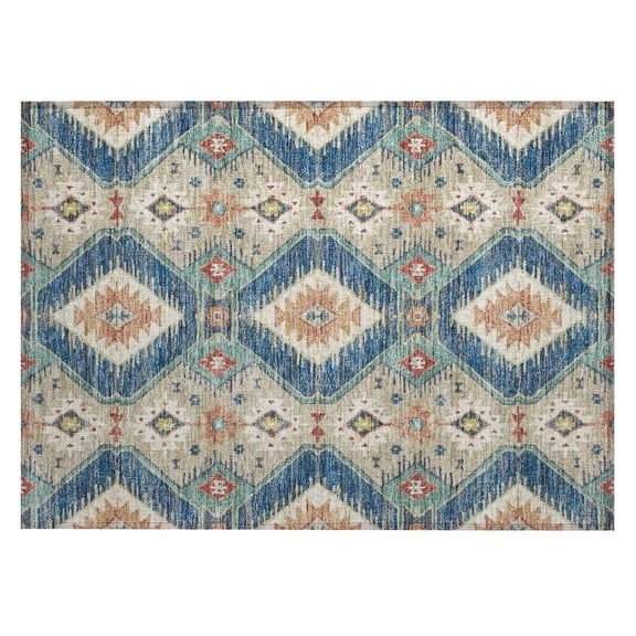 Dalyn Rugs Machine Washable Indoor/Outdoor Chantille ACN2210 Navy 1'8" x 2'6" Rug