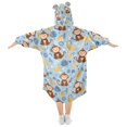 thumbnail image 2 of joogoo Wearable Blanket Hoodie for Cartoon Monkey Bananas Oversized Sherpa Hooded 3-14 YR M, 2 of 7