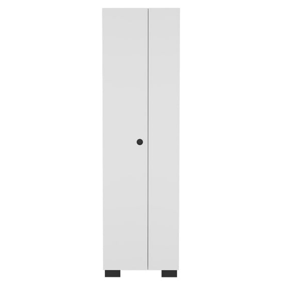 Newboti Broom Cabinet Lucin, Garage, White 795886891046453