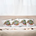 thumbnail image 3 of Ambesonne Colorful Throw Pillow Cover 4 Pack, Tropical Plants Leaves, 18", Multicolor, 3 of 6
