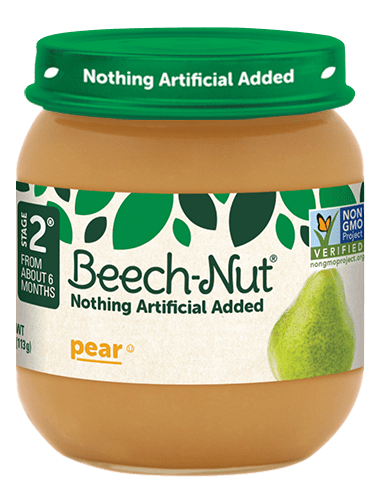 Beech-Nut Stage 2, Pear Baby Food, 4 oz Jar