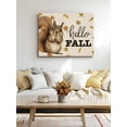 thumbnail image 5 of Fall Thanksgiving Canvas Print Wall Art Framed Canvas Art Wall Decor Day Squirrel Pumpkin Fall Leaves Pictures Painting Morden Artwork for Living Room Bedroom, Ready to Hang - 16"x20", 5 of 6
