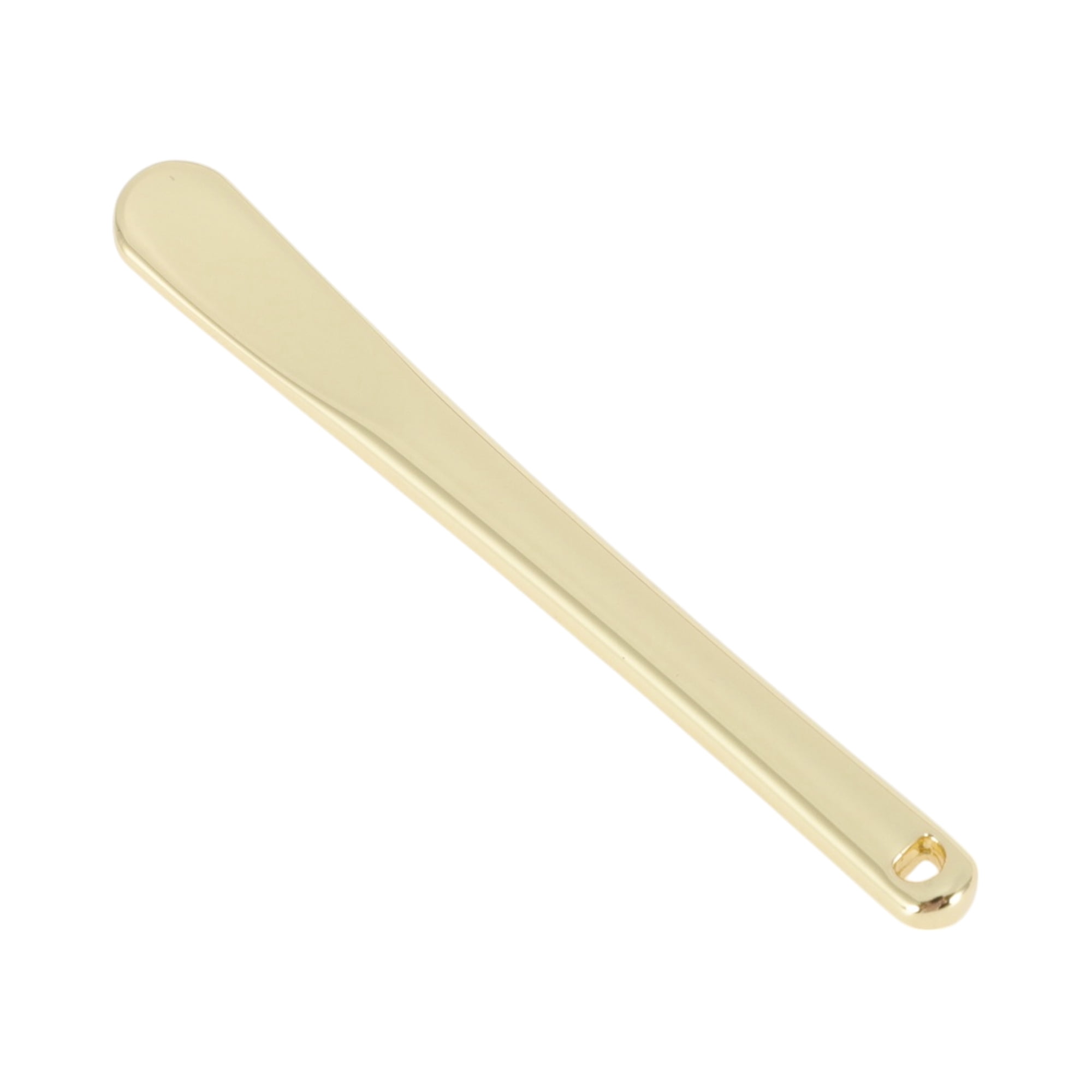 Unique Bargains Round Handle Mini Makeup Cosmetic Spoon 2pcs Gold Tone