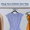 thumbnail image 6 of SereneLife Velvet Hangers 20 Pack - Non-Slip Felt Hangers with 360° Swivel Hook - Ultra-Thin, Lightweight Velvet Hangers for Shirts, Sweaters, Hoodies, Kids Clothes & Dresses - Space-Saving, Black, 6 of 7