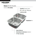thumbnail image 3 of Houzer Eston 31 in Stainless Steel Undermount 60/40 Double Small Left Bowl Kitchen Sink - STE-2300SL-1, 3 of 6