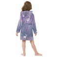 thumbnail image 7 of FORMRS Niños Bathrobe Unisex Hooded Robe Soft Plush Pajamas Sleepwear, Size 7-9T, Purple Forest, 7 of 7