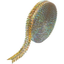 5 Yards Gold Rhinestone Hot Melt Adhesive Trim Bling Chain Strips Roll Sparkle Diamond Applique Ribbon Stickers Tape for Sewing Making Jewelry Wedding Dresses Party Decor DIY Crafts Gold