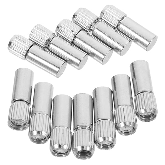FRCOLOR  12 Pcs Locking Shelf Support Peg Pin Bracket-style Cabinet Silver