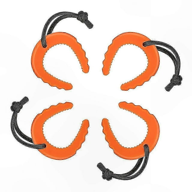 4-Pack Emergency Door Stops - Orange Door Jam for First Responders, Police, EMS, Firefighters