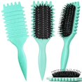thumbnail image 2 of Curl Defining Brush, 1 PCS Curly Hair Brush, Brush for Curly Hair, for Combing and Shaping Men's and Women's Curls to Reduce Pulling (Green), 2 of 10