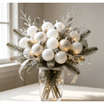 thumbnail image 3 of 24Pcs Christmas Ball Ornaments, Shatterproof Christmas Tree Ball Ornaments for Christmas Party Home Decor, Hanging Balls,White, 3 of 5