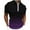 A074-Purple, variant on POTETI Polo Shirts for Men Casual Short Sleeve Collared Shirts Quarter Zip Gradient Color Loose Tops