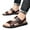 1Brown, variant on Slides for Men Comfort Arch Support Open Toe Slippers Anti-Slip Adjustable Beach Shoes
