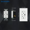 thumbnail image 6 of ELEGRP USB Outlet Receptacle, 21W 4.2A USB Electrical Outlet, USB C Wall Outlet, 20 Amp Duplex Tamper Resistant Outlet with Type A & Type C Ports, Wall Plate Included, UL Listed, White, 6 of 7
