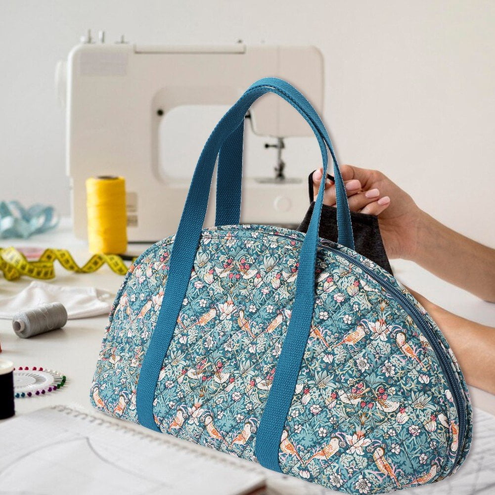 Portable Crochet Bag with Handle Crochet Tote Bag Travel Yarn Organiser Knitting Tools Accessories for Crafting Sewing