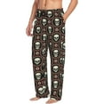thumbnail image 2 of Daiia Skulls And Red Eyeballs Men's Sleep Pant with Pockets and Drawstring,Pajama Pants-Medium, 2 of 9