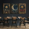thumbnail image 4 of Moon Sun Star Celestial Wall Art Tarot Card Vintage Poster Decor Gothic Witchy Aesthetic Canvas Wall Art Boho Flower Mystical Astrology Painting Dark Academia Posters for Bedroom Unframed, 4 of 6