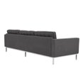 thumbnail image 5 of Inspired Home Victor Linen Sofa Button Tufted Mid-Century Chrome Legs, Grey, 5 of 9