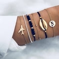 thumbnail image 1 of Boho Geometric Bracelet And Bangle Set For Women With Star Map Heart Charm Beads Chain Fashion Jewelry, 1 of 7