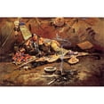thumbnail image 3 of Russell, Charles Marion 14x11 Black Modern Framed Museum Art Print Titled - Waiting and Mad, 3 of 5