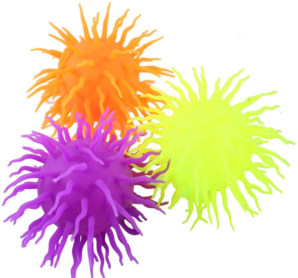 Set of 3 Lightning Light Up 5" Puffer Balls Sensory Fidget and Stress