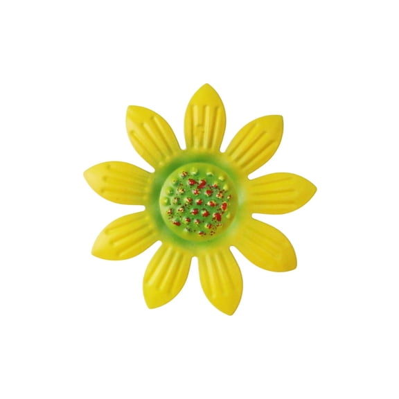 REZUOFI 1 Pcs Vibrant Daisy Wall Art Decor for Outdoor Garden and Indoor Living Room, Rustic Decorative Hanging Ornament with 3D Floral Design