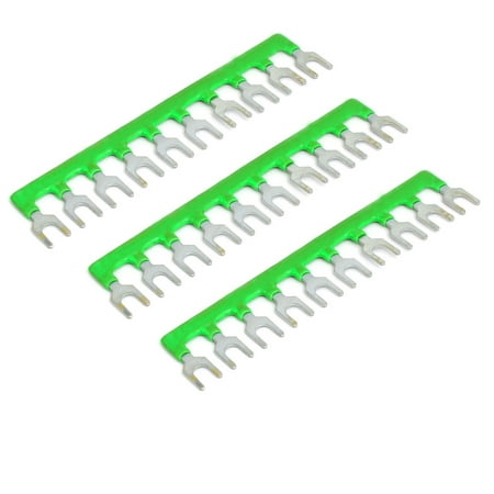 Green Position Light - 3PCS 600V 20A 6mm Pitch 10 Position PCB Terminal Block Strip Barrier Green