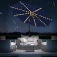 thumbnail image 6 of Scafild | 7.5ft Outdoor Patio Umbrella with Solar Lights, Outdoor Market Umbrella with Colorful LED Lights and Tilt and Crank - Navy, 6 of 10