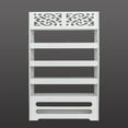 thumbnail image 5 of Knocbel Six Tiers Hollow Design Carved Shoe Rack, Practical Dampproof Well-crafted Shoe Shelf Bookshelf for Bedroom Living Room Hall Study, 24.2"W x 9.45"D x 38"H White, 5 of 9
