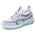 thumbnail image 4 of Domuza Womens Orthopedic Athletic Shoes Tennis Shoes Slip-On Mesh Running, Women Shoes Summer Sneakers Breathable for Walking Green 8（EU-40）, 4 of 5
