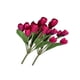 thumbnail image 5 of Ramo de flores artificiales de tulipanes Yuarrent 2 uds simulación nupcial color púrpura, 5 of 6