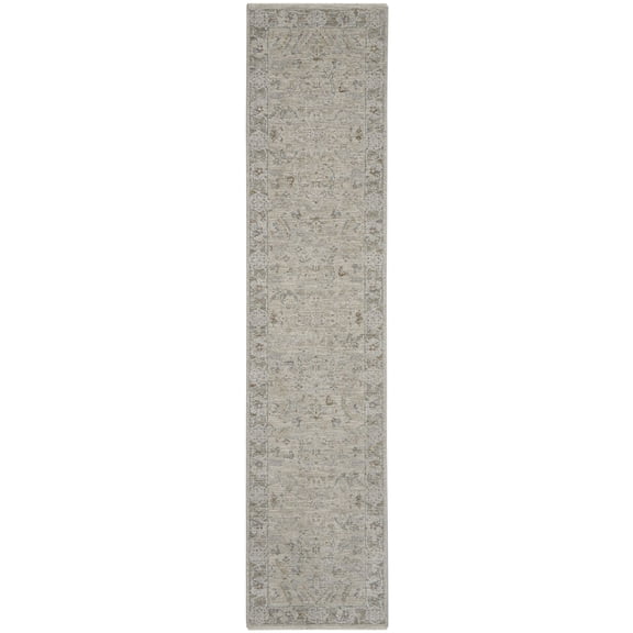 Nourison Asher ASR01 Indoor only Area Rug - Lt Grey 2'3" x 10'2"