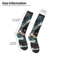 thumbnail image 2 of Naloa Wave Sailboat Shark Thigh High Socks Extra Long Stretchy Sock Women Over Knee High Opaque Stocking Daily Wear, 2 of 6