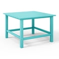 thumbnail image 4 of WestinTrends Malibu Kids 5-Piece HDPE Outdoor Square Patio Dining Table and Chairs Set, Turquoise, 4 of 15